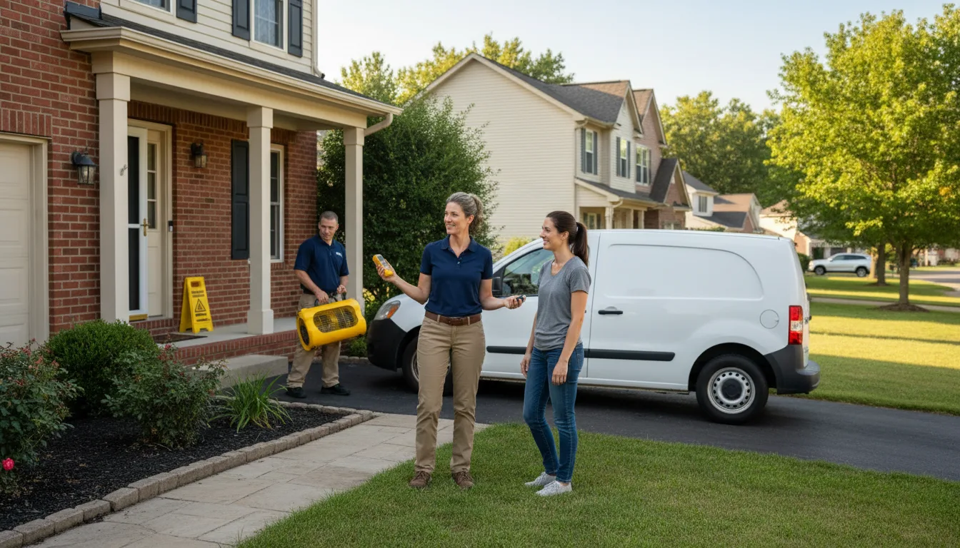 Residential water damage restoration in Tylertown, MS